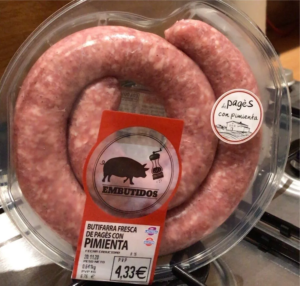 Butifarra fresca de pagès con pimienta