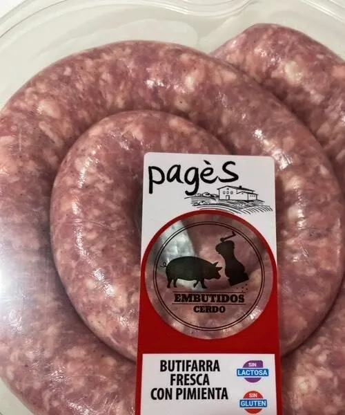 Butifarra fresca con pimienta