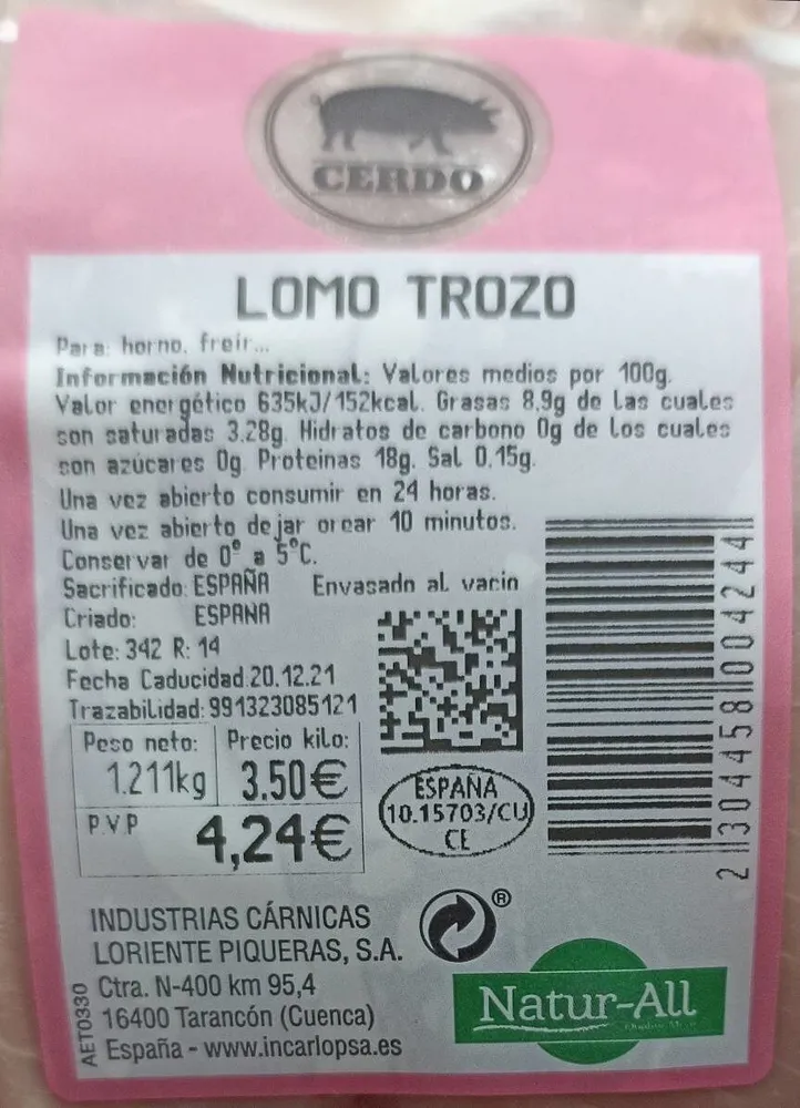 Lomo trozo