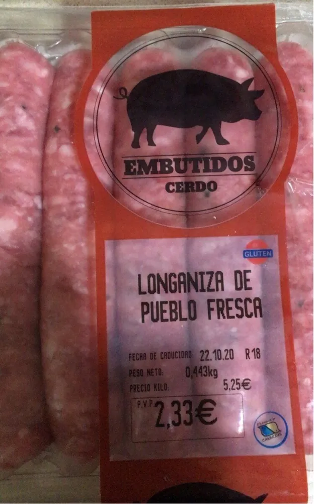 Longaniza de pueblo fresca