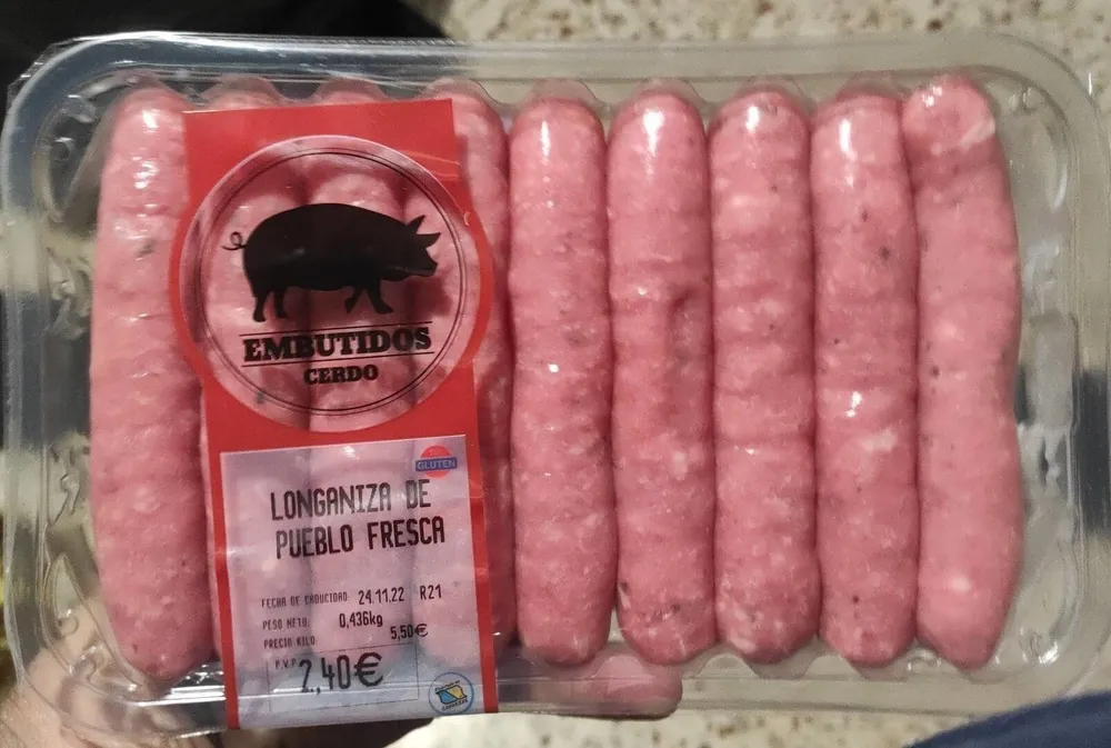 Longaniza de pueblo fredca