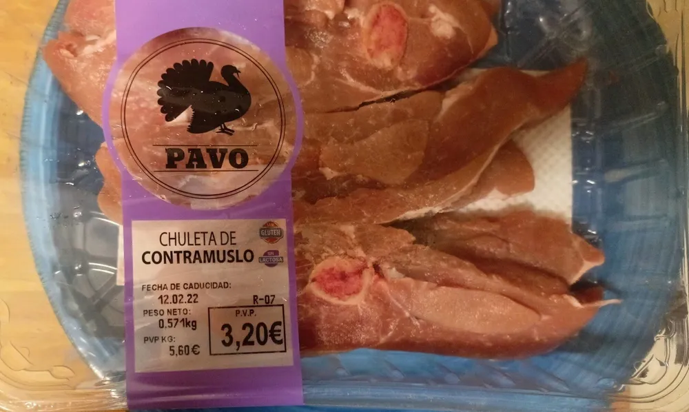 Pavo chuleta de contramuslo