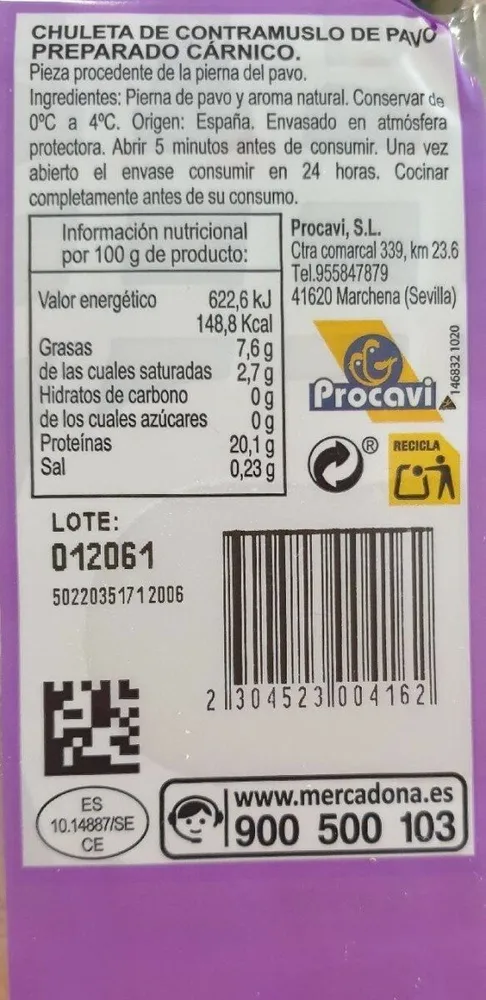 Chuleta de contramuslo