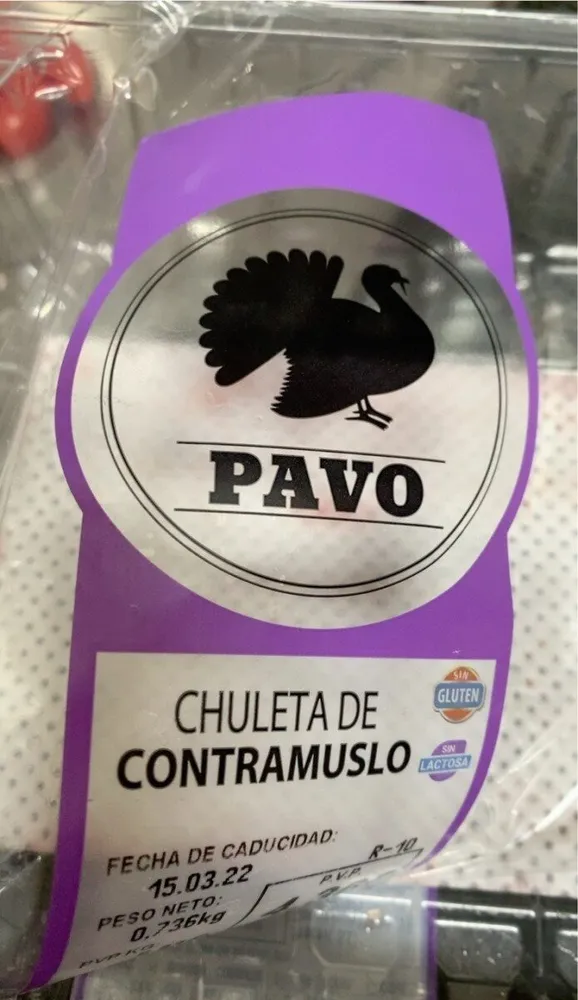 Chuleta de contramuslo de pavo