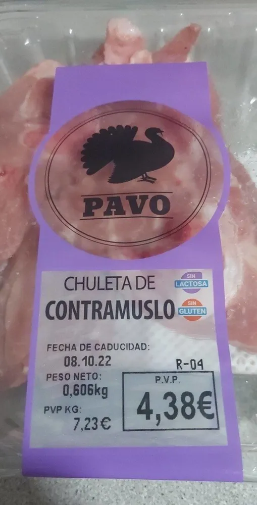 Chuleta de contramuslo de pavo