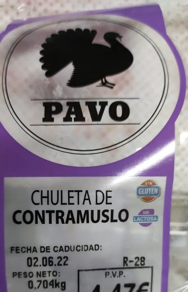 Chuleta de contramuslo de pavo