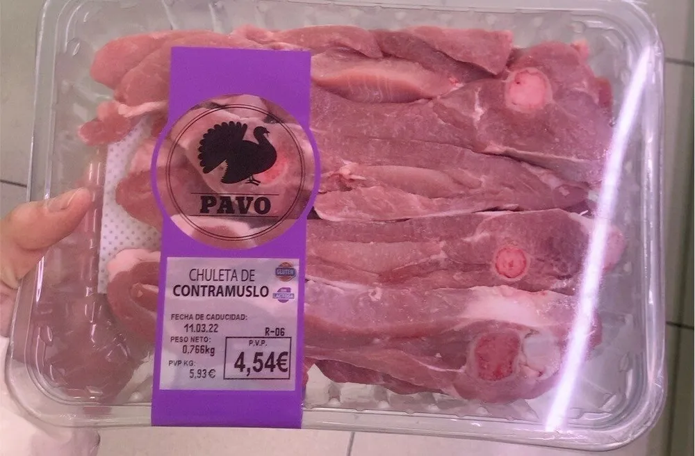 Chuleta de contramuslo de pavo