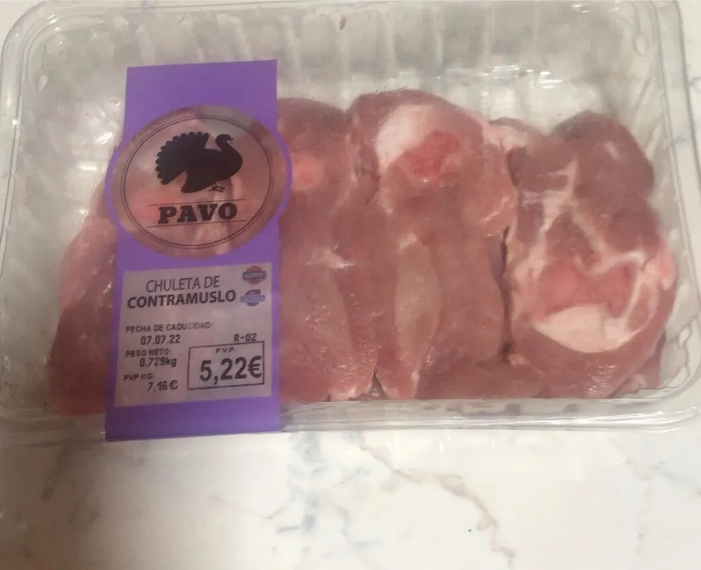 Chuletas de pavo