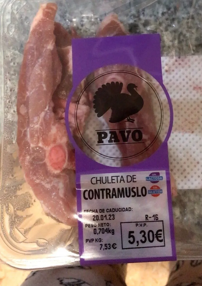 Chuleta de contramuslo pavo