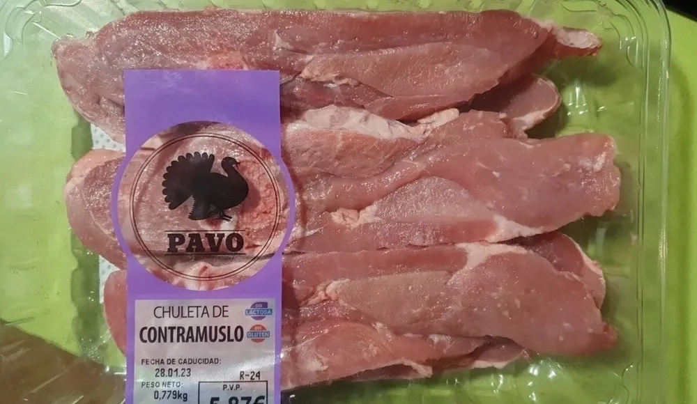 Chuleta de contramuslo de pavo