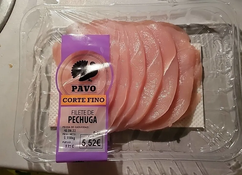 Filete de pechuga de pavo