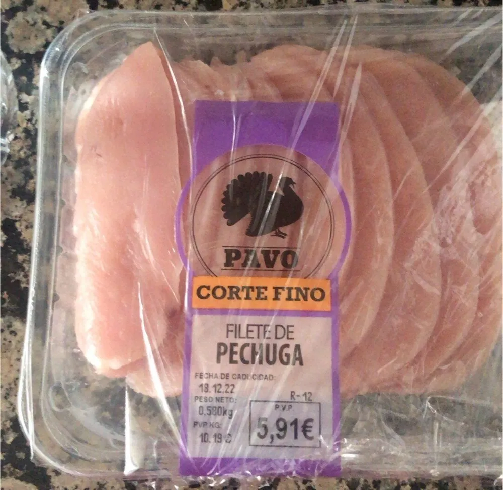 Filete de pechuga pavo
