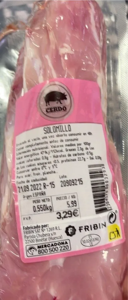 Solimillo de cerdo