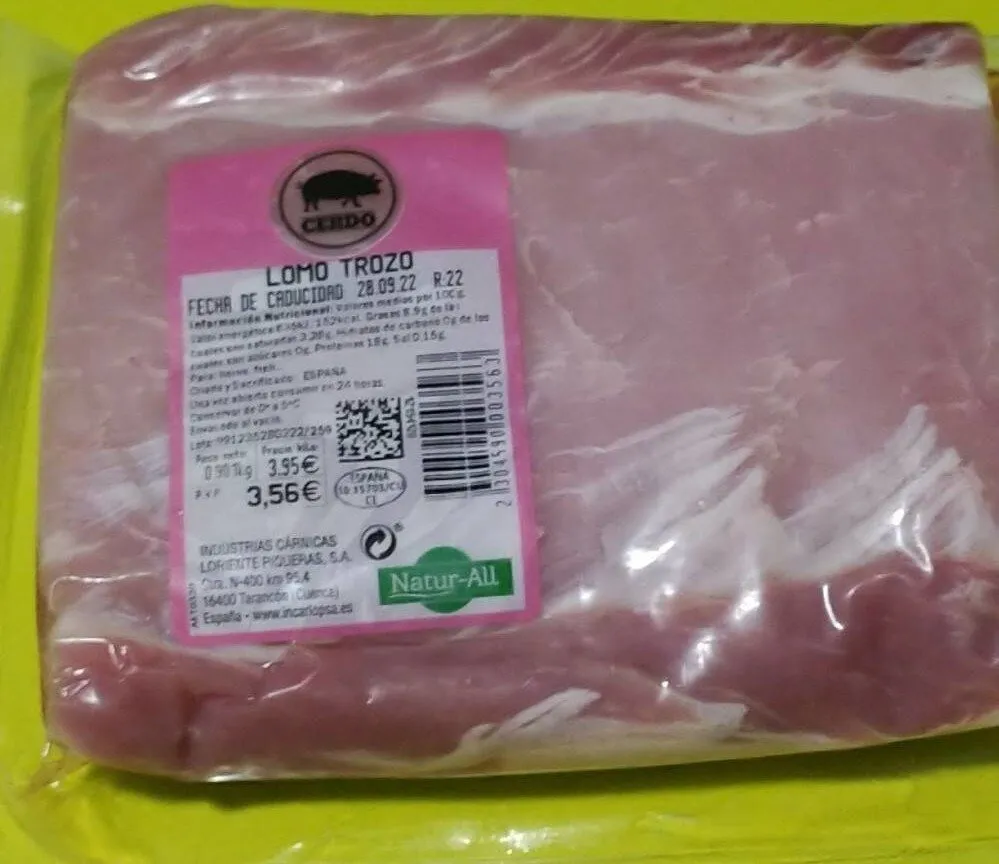 Lomo de cerdo trozo