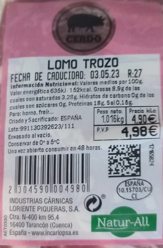 Lomo trozo