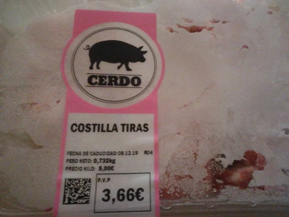 Costilla Tiras Cerdo