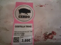 Costilla Tiras Cerdo