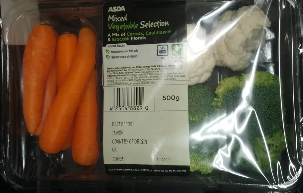 Mixed Vegetable Selection
