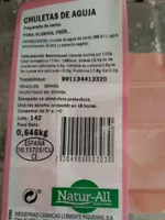 Chuletas de aguja de cerdo