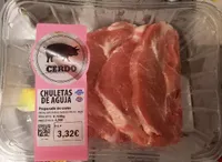 Chuletas de aguja de cerdo
