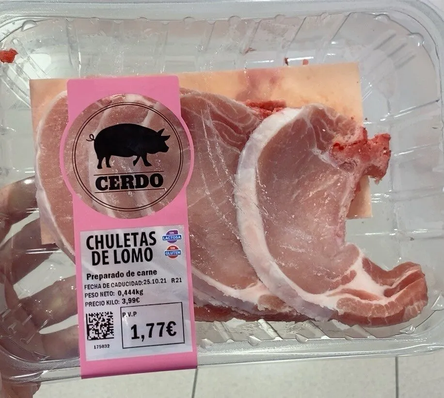 Chuletas de lomo de cerdo
