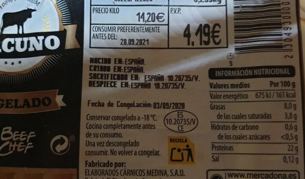 Entrecot añojo