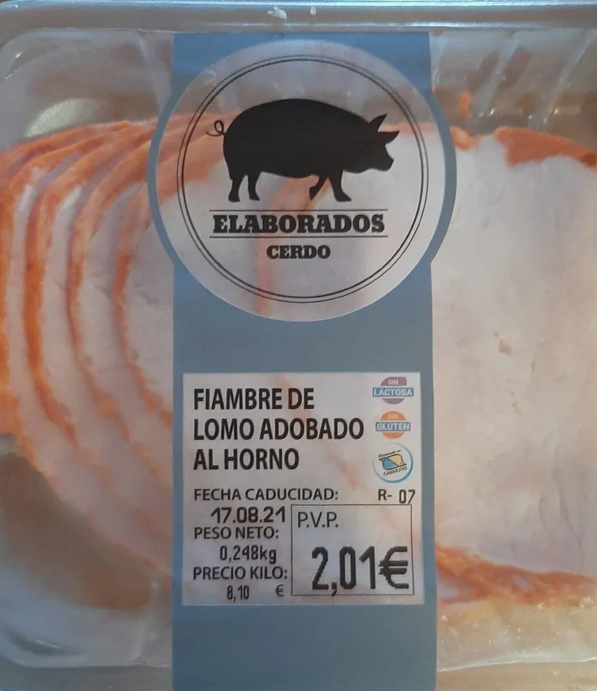 Fiambre de lomo adobado al horno