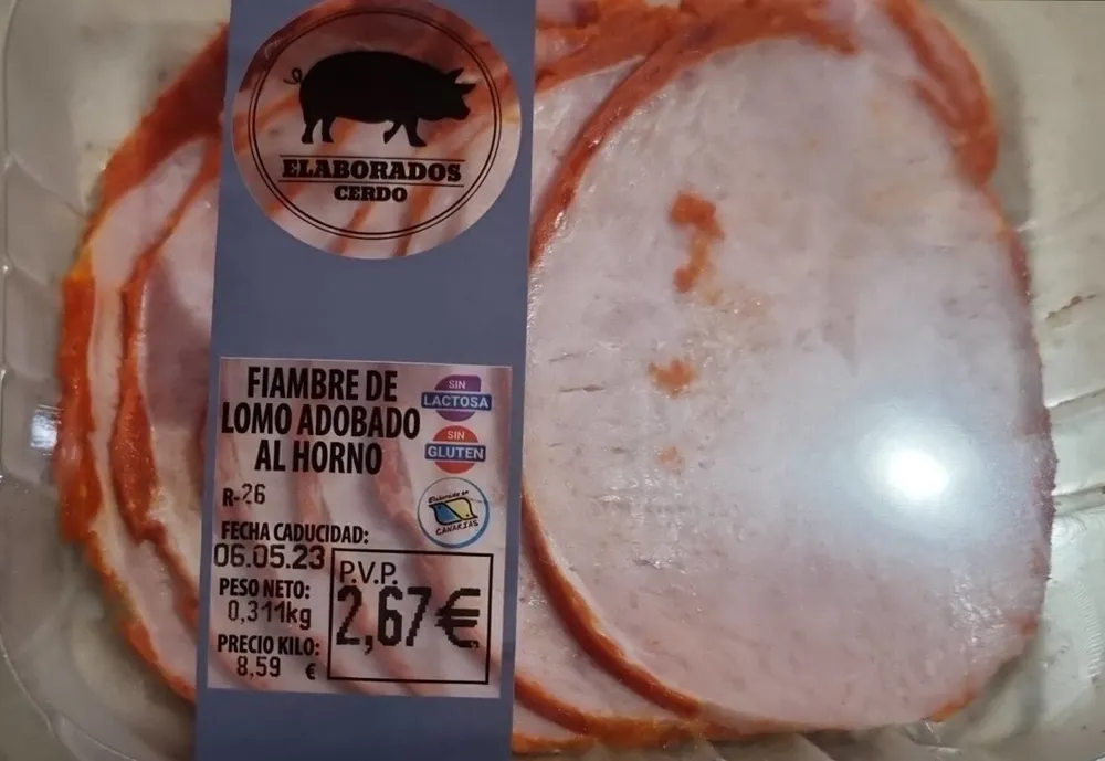 Fiambre de lomo adobado al horno