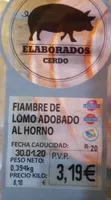 Fiambre de lomo adobado al horno