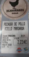Pechuga de pollo ajillo marinada