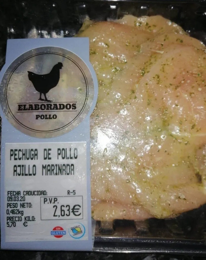 Pechuga de Pollo al ajillo