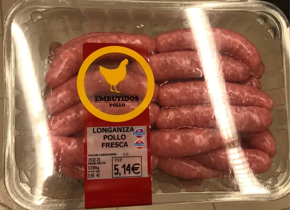 Longaniza de pollo fresca