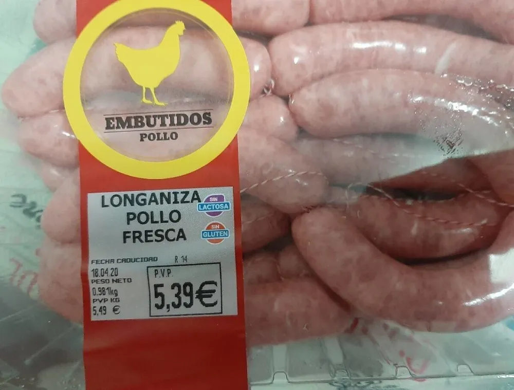Longaniza de pollo fresca