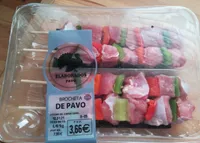Brochetas de pavo