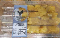 Pinchos con varilla de pollo