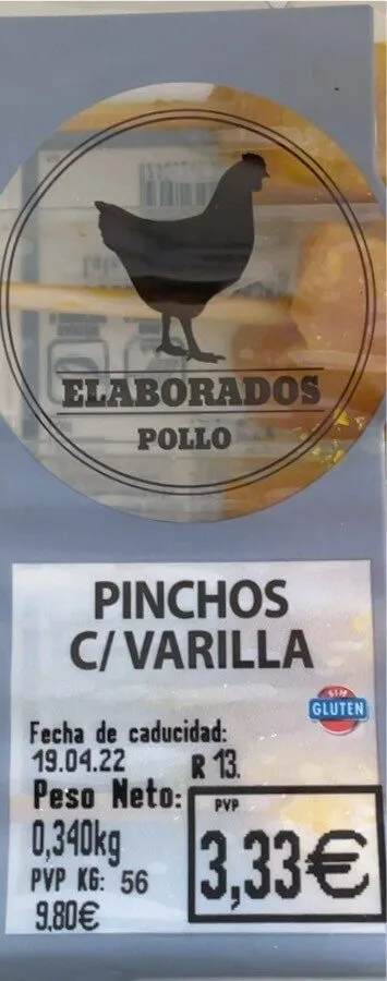 Pinchos C/ Varilla pollo