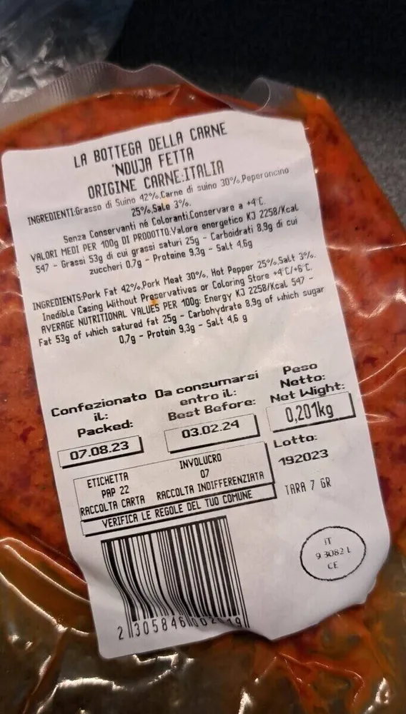 Nduja fetta