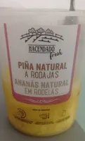 Piña natural a rodajas