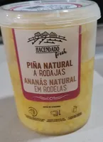 Piña natural a rodajas