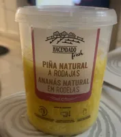 Piña natural a rodajas