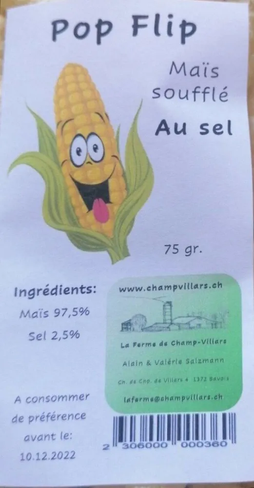 Pop flip maïs soufflé