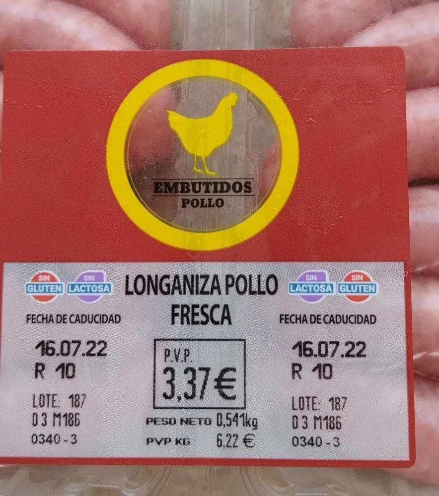 Longaniza pollo fresca