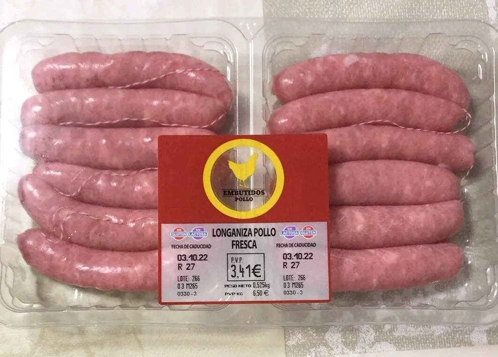 Salchichas de pollo