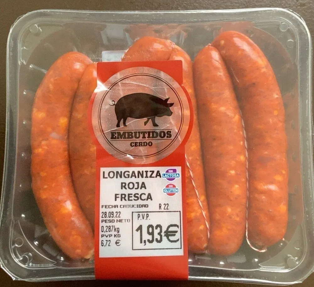 Longaniza roja fresca