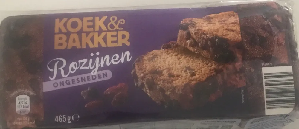 Rozijnen koek