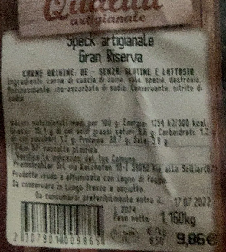 Speck artigianale