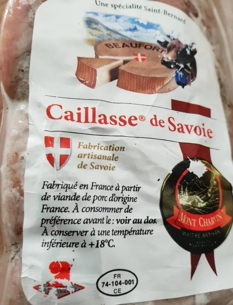 1/2 caillasse de Savoie  Filet de porc séché