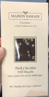 Dark chocolate with pistachio