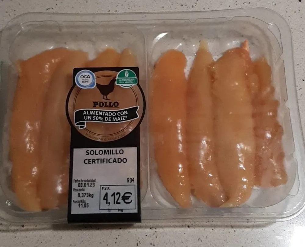 Pollo solomillo certificado
