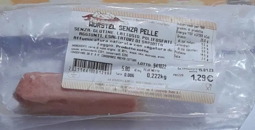 Wurstel senza pelle